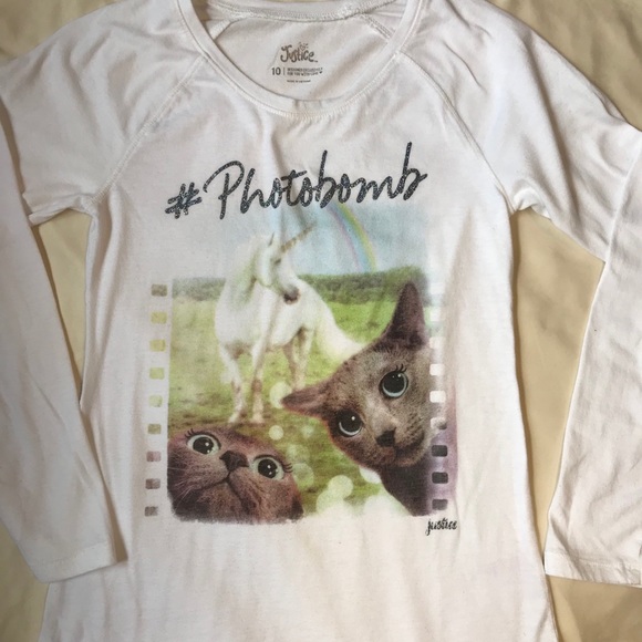 5 Justice long sleeve tees size 10 - Picture 4 of 8